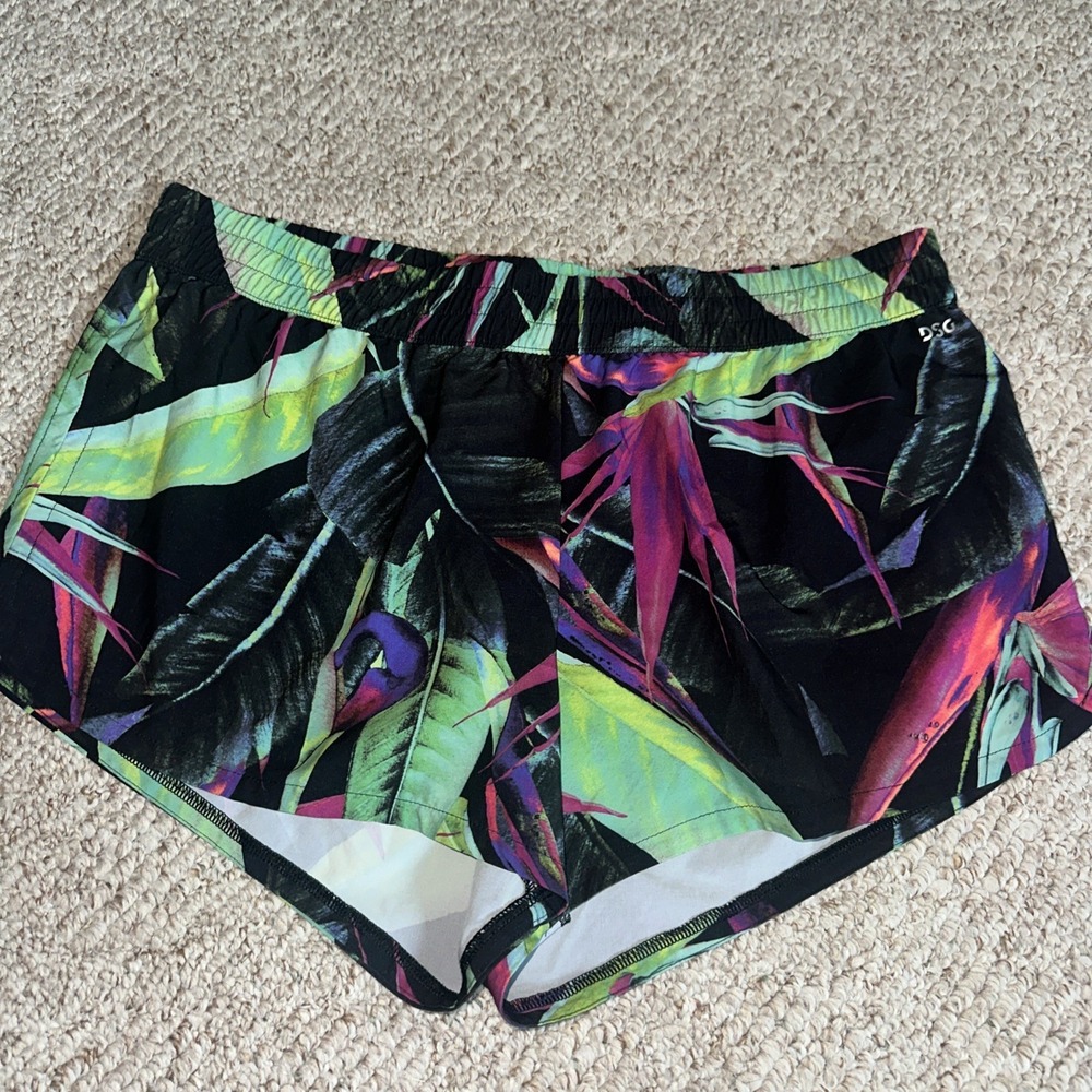 DSG Women's Shorts Tropical Athletic Lined Shorts Sz XL EUC
